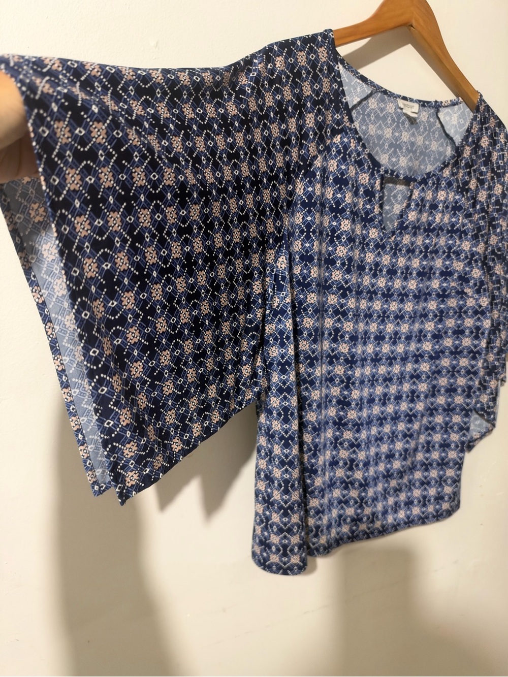 Westport Navy Blue & White Geometric Print Tunic - Picture 4 of 6